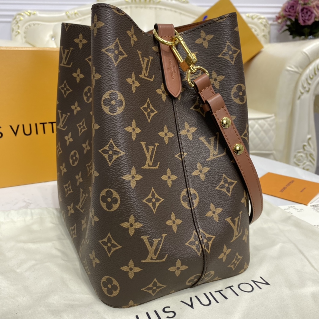 Louis Vuitton NEONOE MM Bucket Bag Monogram M44887 Caramel